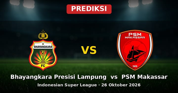 Prediksi Bhayangkara Presisi Lampung vs PSM Makassar Indonesian Super League 26 Oktober